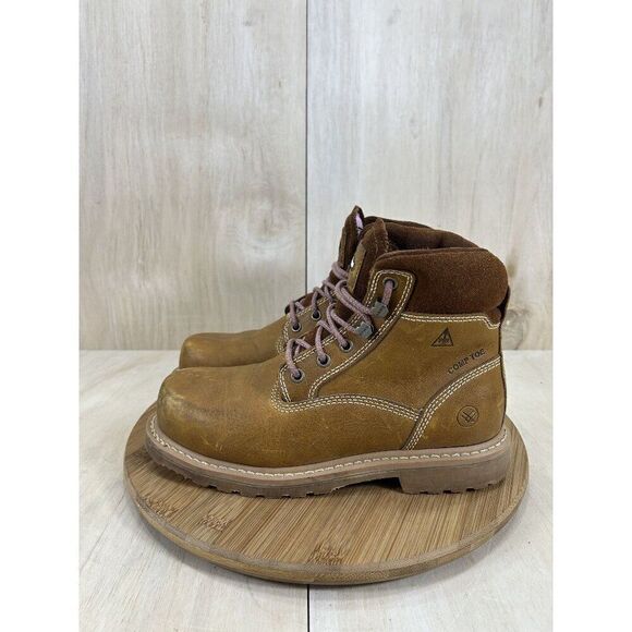 Hawx Trooper Comp Toe Brown Leather Work Boots Womens Size 7.5 - Picture 1 of 8